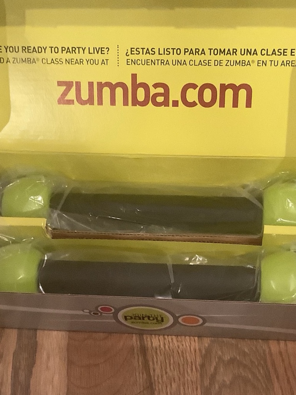 Zumba Fitness weights - Orange & Pink dvds